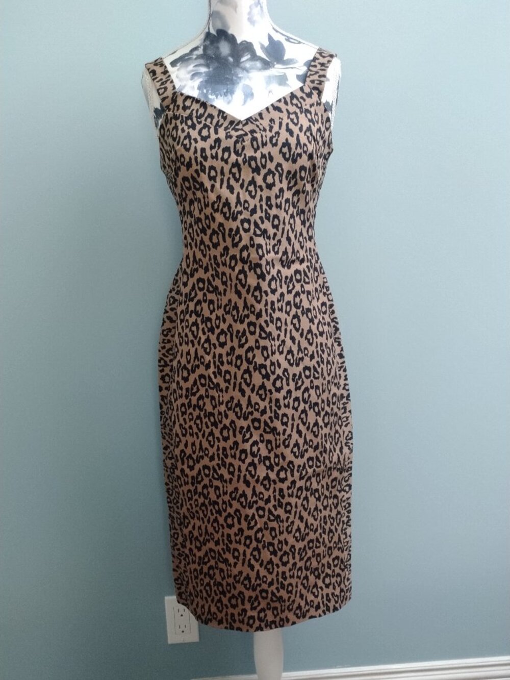 Leopard Print Sheath Sundress, New